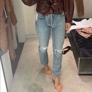 Agolde Riley crop size 26; escalate wash